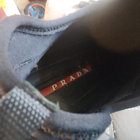 Prada Luxury Rare Chunky Black on black/white bottom sneakers.Women's Size9/39.5 - Picture 4 of 5